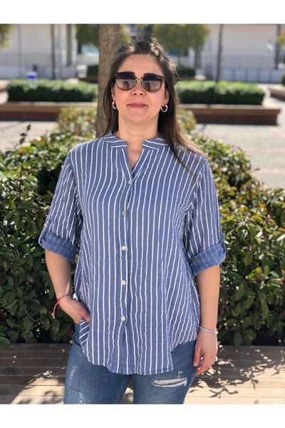 BAKTAGÖR TRUVAKAR KOL ÇİZGİLİ PAMUK GÖMLEK