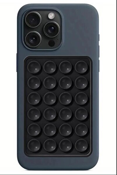 Hayveys Silikon Vantuzlu Telefon Tutucu Telefon Arkası Ped Siyah