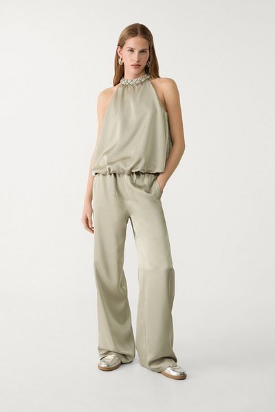 Stradivarius Braided Halter Top Limited Edition