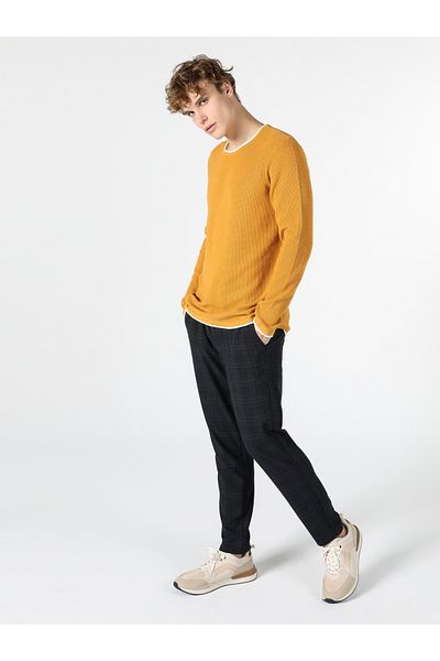 Colin's Pulover galben pentru bărbați - Regular Fit, Decolteu - Cl 1056038