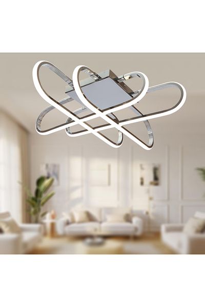 TT AYDINLATMA Tt338-Kr-White Light Tt Lighting Kasef Model (White Light) Chrome Plated Led Chandelier