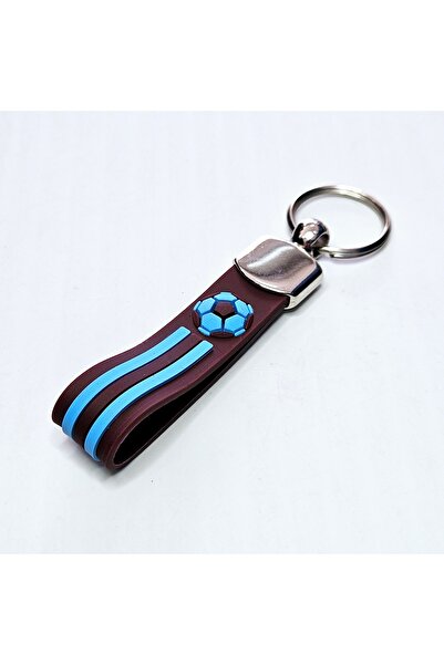 ÜNSA Anahtar سلسلة المفاتيح حقيبة ملحق المطاط سلسلة المفاتيح المعدنية الأحمر كلاريت الأزرق مجموعة