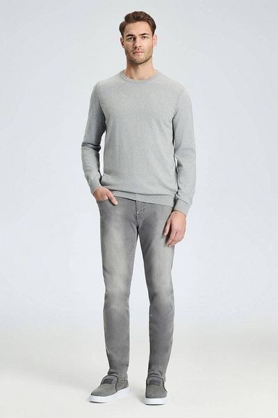 Hemington Cashmere Blend Crew Neck Light Gray Knitwear