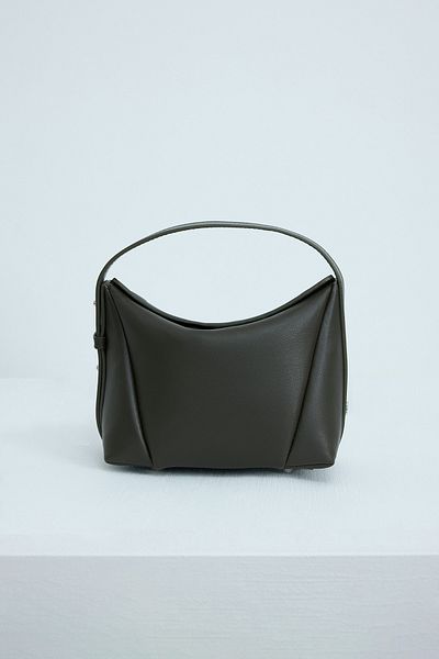 Suud Collection Khaki Rhan Leather Mini Bag