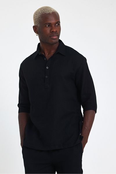 Weyeze Short Sleeve Linen Shirt Af-Y18007Lns