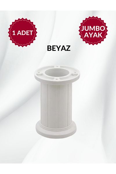 MKLAKS Jumbo Plastic Reglabil Dulap Mobilier Fotoliu Canapea Bancă Picior de ridicare Picioare albe 10 Cm