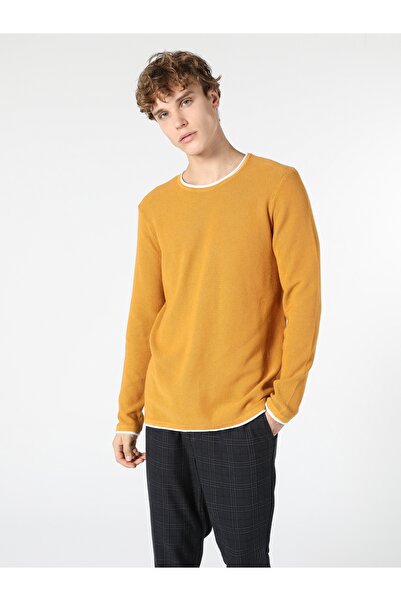 Colin's Regular Fit Bisiklet Yaka Sarı Erkek Kazak Cl1056038