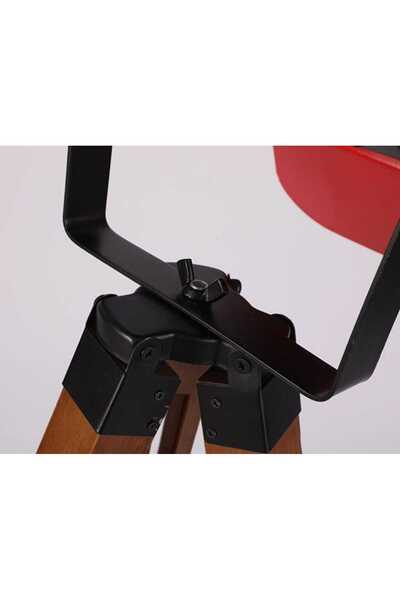 Genel Markalar Retro Siyah Başlıklı Tripot Ayaklı Lambader