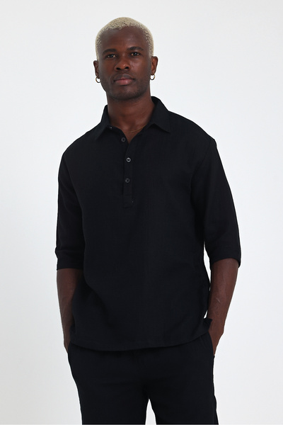 Weyeze Short Sleeve Linen Shirt Af-Y18007Lns