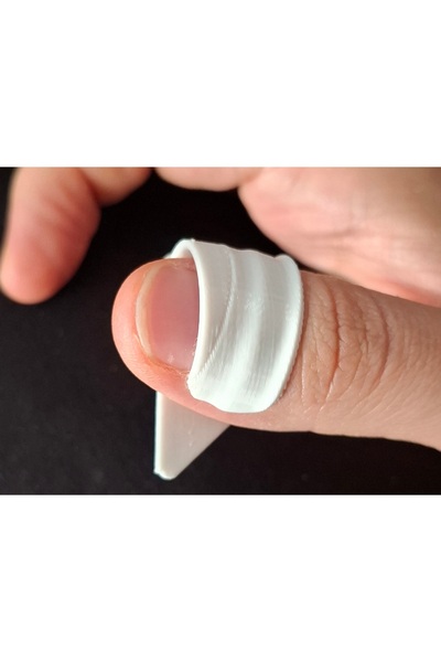 DRECCEX 2'li Başparmak Gitar Penası Gitar Pena Beyaz 2 Adet