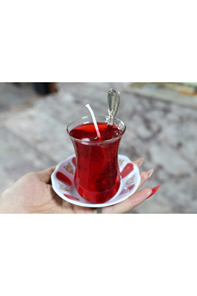 SANAT KÖŞK Nostaljik Çay Bardağında Jel Mum