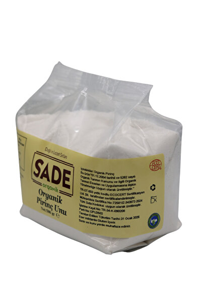 Sade Organik Pirinç Unu 500 Gr