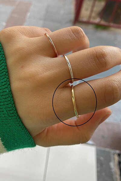 Erer Gümüş Gümüş 1,5mm kalınlıkda ince tel yüzük