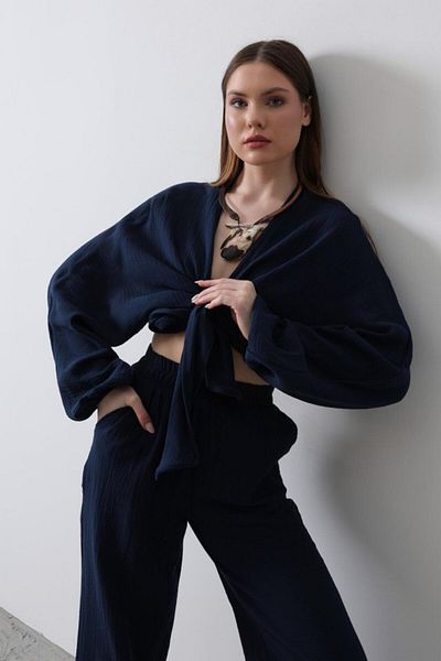 trend henna Navy Blue Blouse