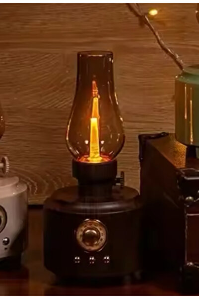 Genel Markalar Nostalji gaz lambası bluetooth hoparlör USB şarj kablosuz radyo kamp ışık