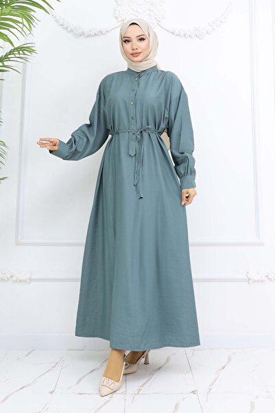 benguen Buttoned Tie Dress Çağla 2242