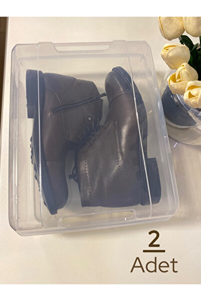 ViZKA Şeffaf Bot Saklama Kutusu Dolap İçi Düzenleyici Ayakkabı Kutusu