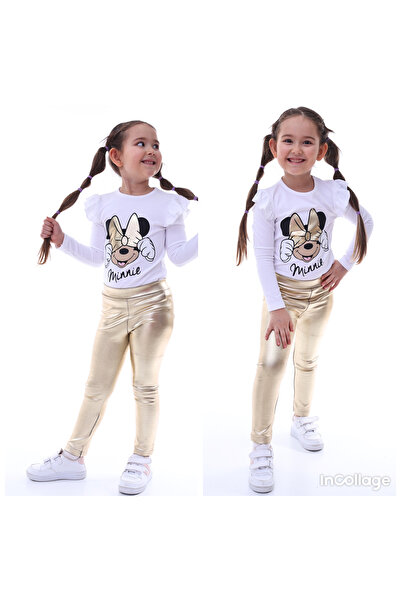 Store طقم بناتي مع طماق جلدية