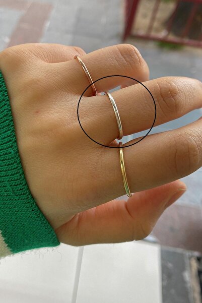 Erer Gümüş Gümüş 1,5mm kalınlıkda ince tel yüzük