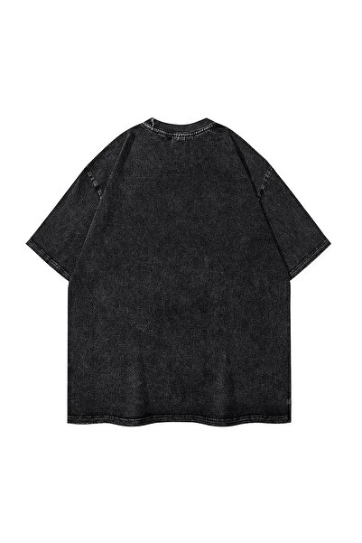 Touz Moda Πλενόμενο ρετρό ροζ εμπριμέ υπερμεγέθη vintage μπλουζάκι