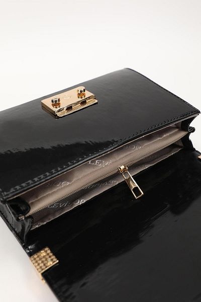Levidor 930182   Bag Black Patent Leather Women's Shoulder Bag