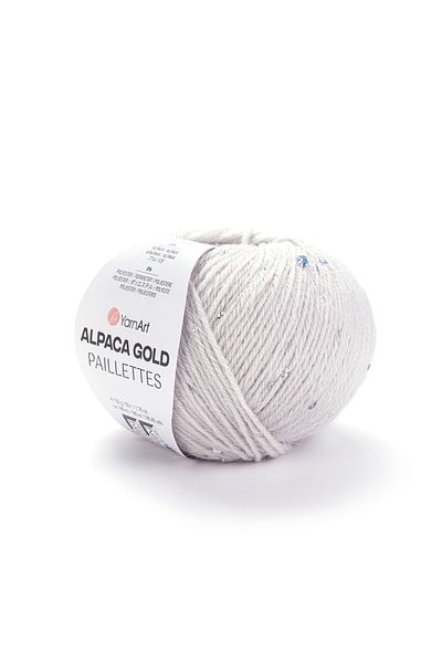 Yarnart 	 Alpaca Gold Paillettes Hand Knitting Yarn Gray-9303