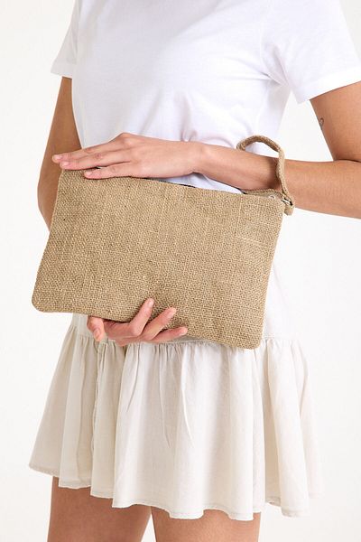 Hedwig Design Дамска чанта Fierce Wicker с ютова подплата и цип