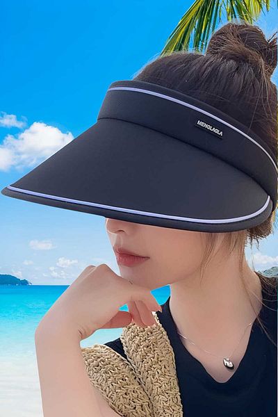 Uniquetrenders Women's Wide Brim UV Protection Adjustable Visor Hat