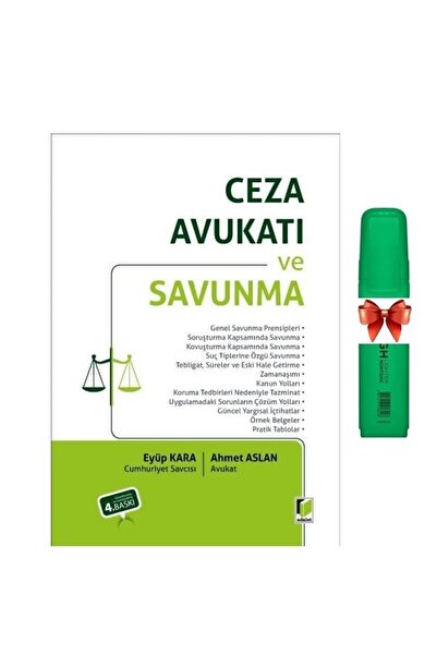 Adalet Yayınevi Ceza Avukatı ve Savunma (Ahmet Aslan, Eyüp Kara)(Fosforlu Kal...