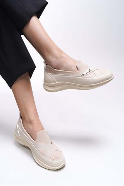 Riccon Tylcharis Women's Sport Loafers 0012418 – Beige