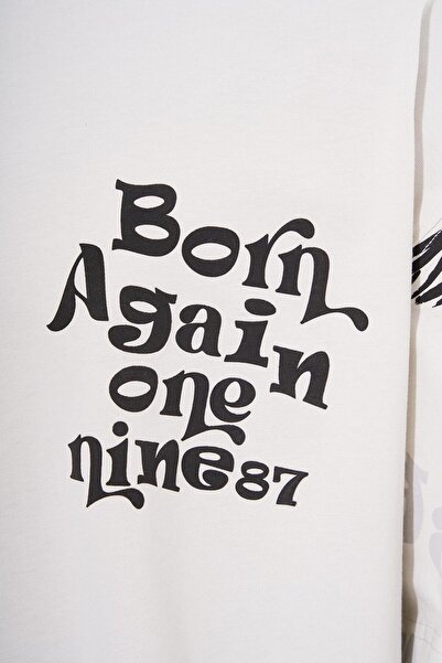 Machinist One Nine 86 Printed Men's Gray Oversize T-Shirt