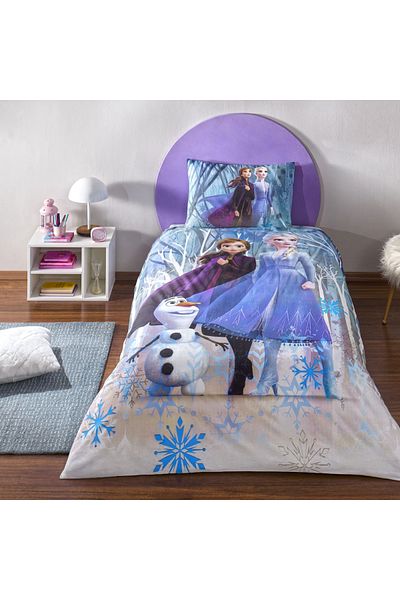 Taç Disney Frozen Winter 120X200 Lishke Royal Crown Duvet Cover Set