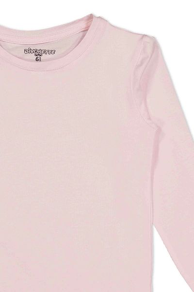 Divonette Unisex Long Sleeve 3-Piece Set Solid Color T-Shirt - Girl Boy