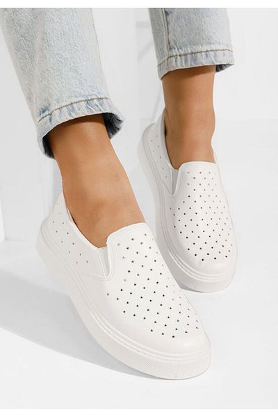 B T Shoes Espadrile dama Sotiy V2 albe