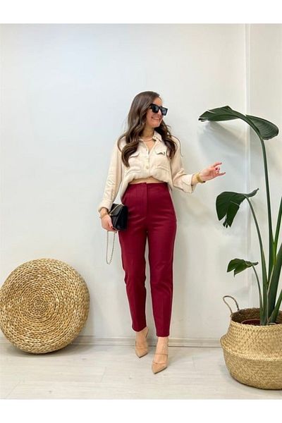 MetuCA Orazio Carrot Trousers with High Waist Front Collet