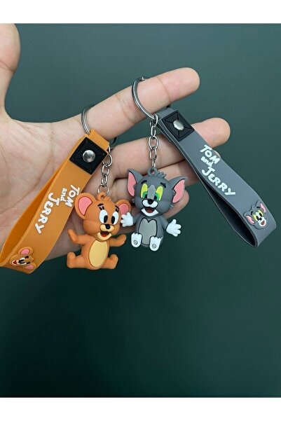 HB LİFE Tom Ve Jerry (2’Lİ) 3d Silikon Çift Anahtarlık, Hediye&sevgili Anahta...