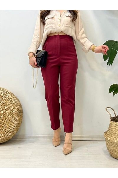 MetuCA Orazio Carrot Trousers with High Waist Front Collet