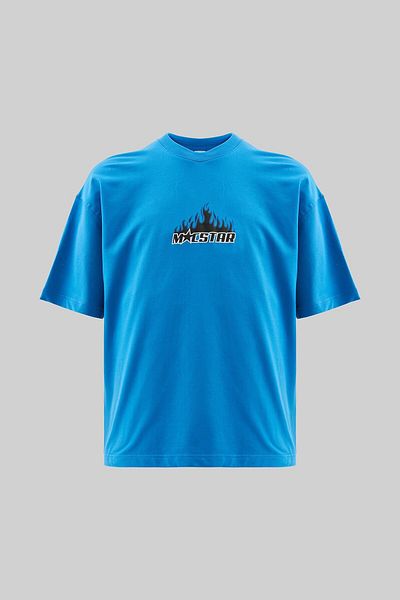 Machinist Ανδρικό μπλουζάκι Macstar Flame Printed Oversize ΦΑΚΟΣ