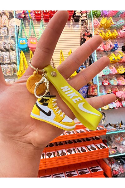 NATUREL Sarı Spor Ayakkabı Figürlü 3D Silikon Anahtarlık