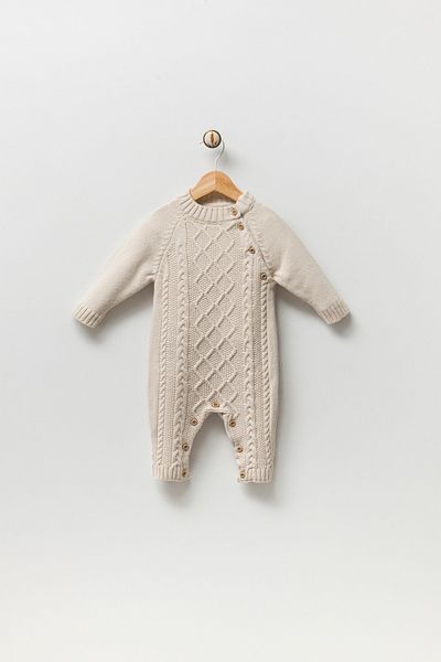 Gubo Knitwear Shoulder Button Detailed Baby Jumpsuit