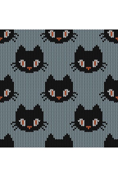 KumaşEvi Black Cat Pattern Durable Polyester Fabric/ Suitable for Upholstery, Bags, Cushions and Cover Use 1 m