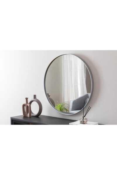 ÖZDEDE HOME OTTO ASU YUVARLAK AYNA, GÜMÜŞ, 60X60