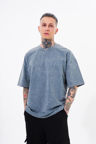 Machinist Men's Oversize Ghost Spotted T-Shirt - Washed Hidden Patch