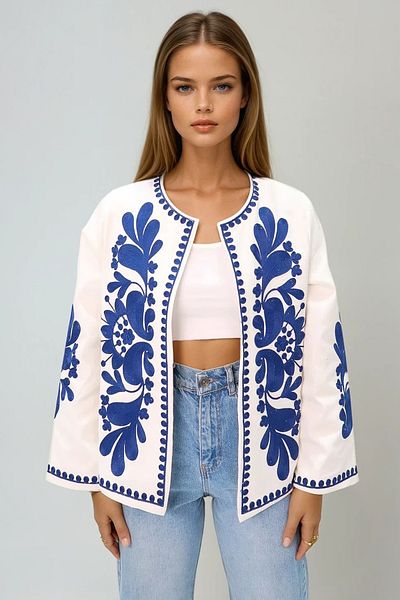 VAGGON Embroidered Lined Jacket