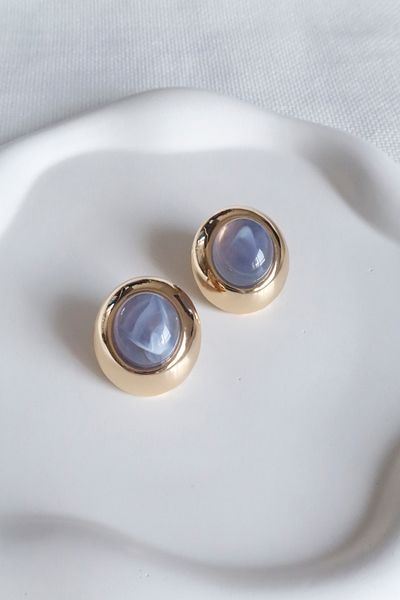 DEMOKAN Women's Earrings Special Design Vintage Button Non Tarnish Earrings