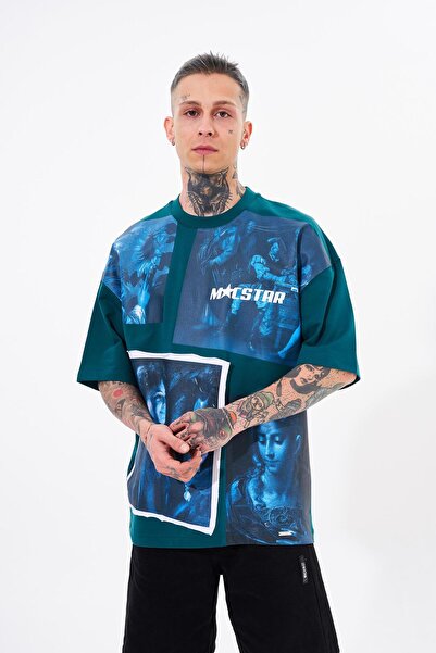 Machinist Ανδρικό μπλουζάκι Macstar Vintage Oversize Petrol Green
