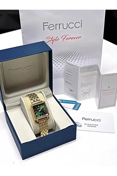 Ferrucci ضمان لمدة عامين، سوار فولاذي من الزجاج والكريستال، 3 أجهزة الصراف ال...
