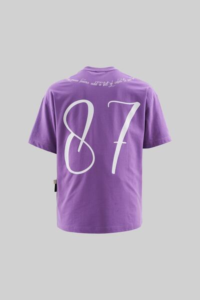 Machinist Ανδρικό μωβ μπλουζάκι με στάμπα με βότανα