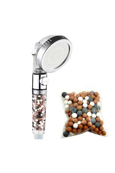 Choice Clear 50g Balls High Pressure Shower Head with Filter Water Saving Pressure Increasing Shower Head B