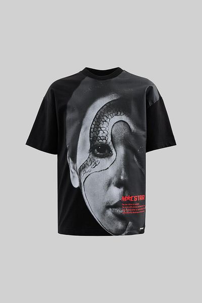 Machinist Ανδρικό μπλουζάκι Macstar Μαύρο Oversize - Σχέδιο Snake Face